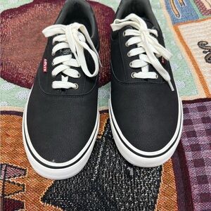 Levi's Men's Black Sneakers with White Accents